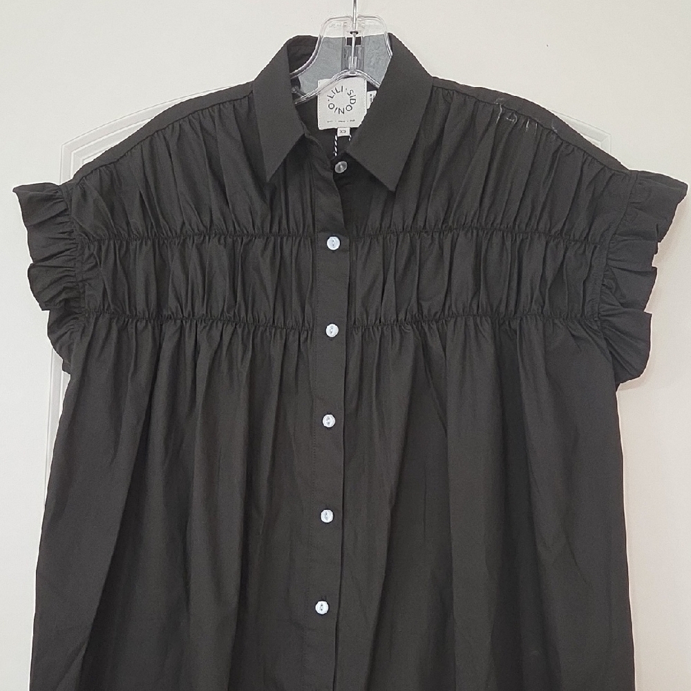 Pretty Black Button Down Dress In Perfect New Condition! - Picture 3 of 8
